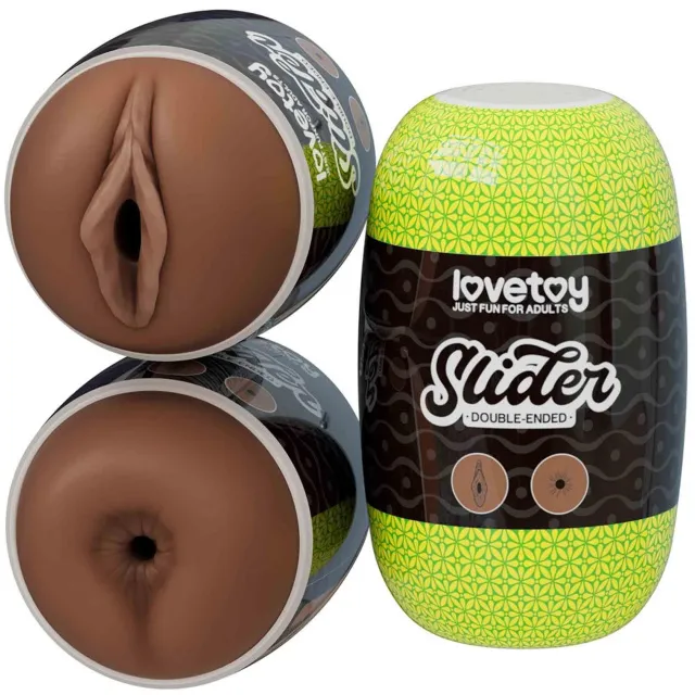 Подвійний мастурбатор Lovetoy Slider Double-Ended Vagina and Anus (коричневий)