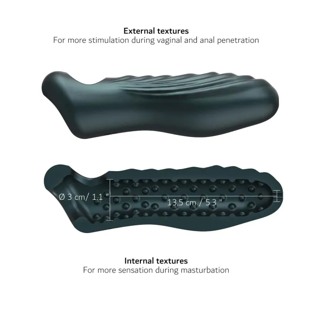 Насадка на пенис Dorcel Man.Wand Ryzer Max, 18.2 см (зеленый)