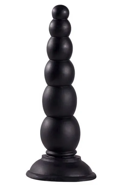 Анальна пробка Menz Stuff Beaded Probe, 16.5 см (чорний)