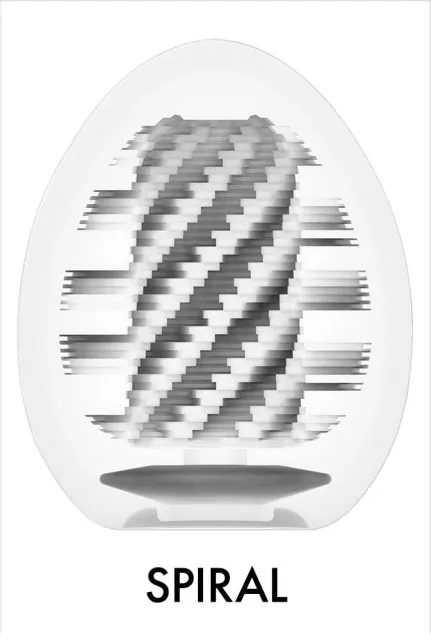 Tenga Egg Hard Boiled Spiral - Masturbator jajko, Brązowy, 7 cm