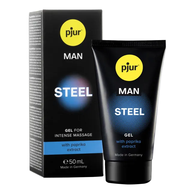 pjur Man Steel Gel - Żel, Przezroczysty, Bez smaku, 50 ml