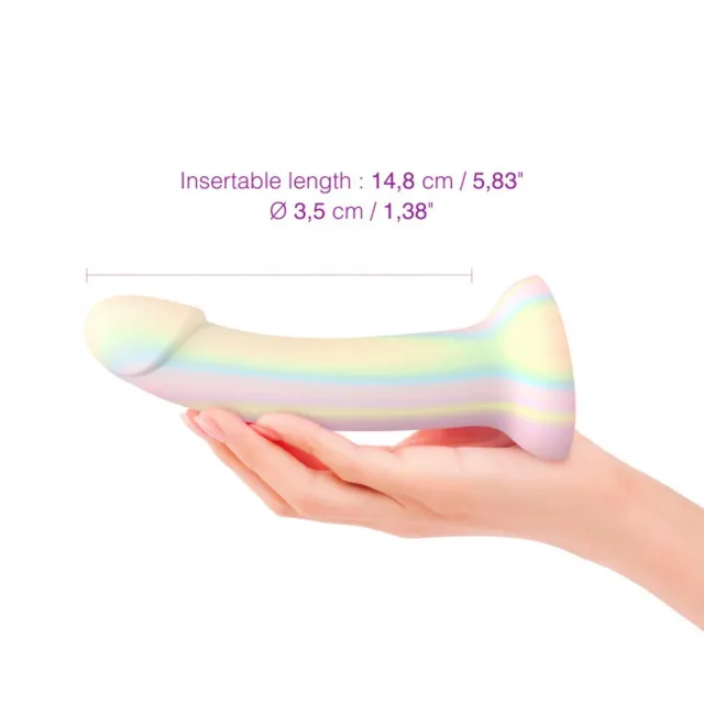 Love to Love Dildolls Fantasia - Neonowe dildo, Tęcza, 14, 8 cm
