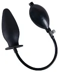 Анальная пробка True Black Inflatable Anal Plug, 11,5 см (черный)