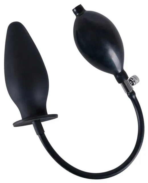 Анальная пробка True Black Inflatable Anal Plug, 11,5 см (черный)