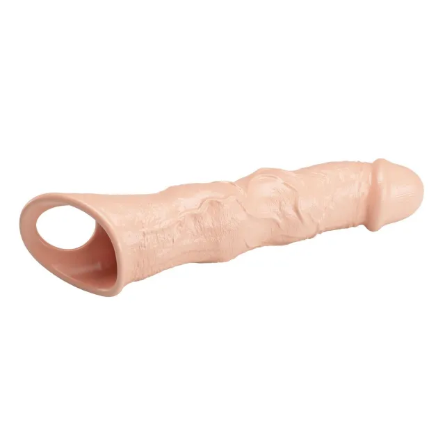 Насадка на пеніс Pretty Love Extension Penis Sleeve Blocks, 28 см (тілесний)