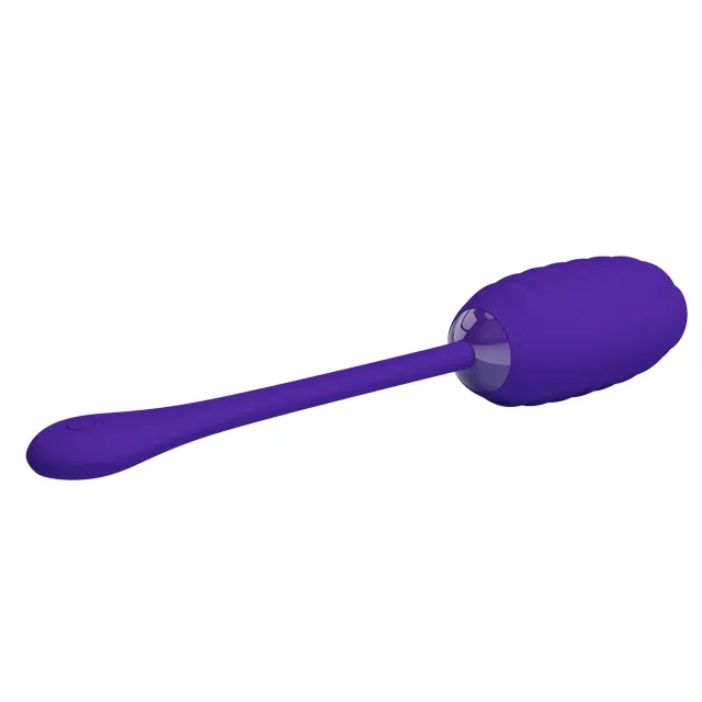 Віброяйце Pretty Love Kirk Super Soft Silicone, 19.7 см (синій)