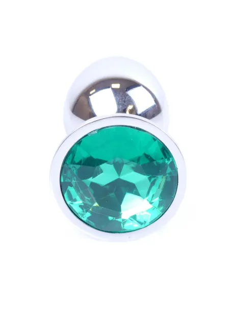 Анальная пробка MyLove Toys Jewellery Silver Plug, 7 см (зеленый)