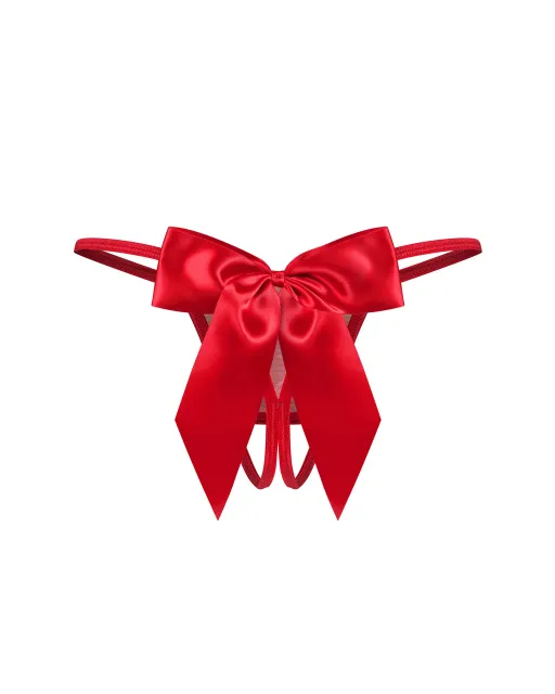 Obsessive Gifty Red - Stringi otwarte, S/M