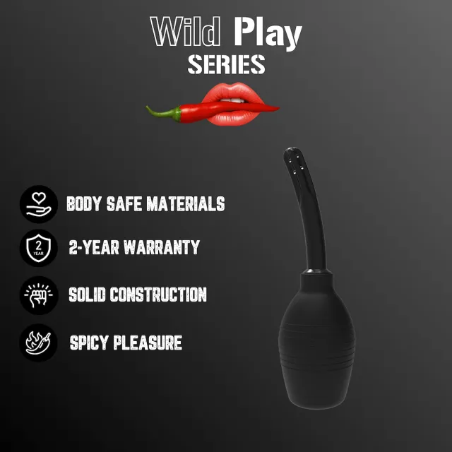 Анальный душ Erospace Wild Play C4, 310 мл (черный)