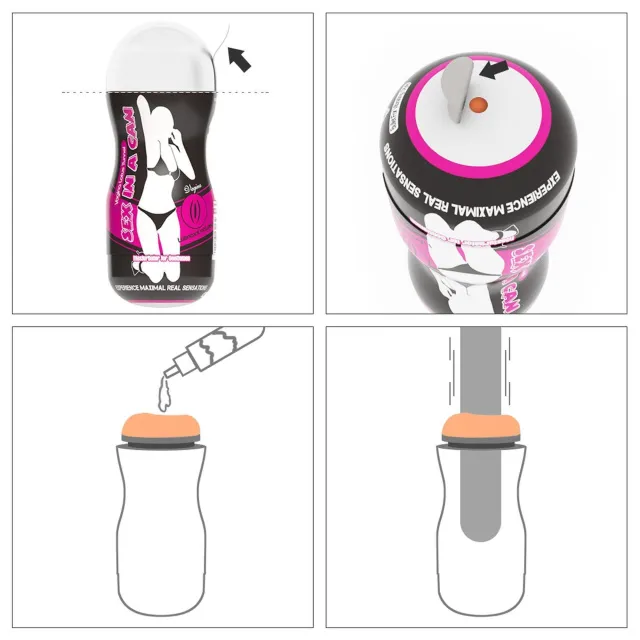 Lovetoy Sex In A Can Vagina Lotus Tunnel - Masturbator, W kolorze cielistym, 16, 5 cm