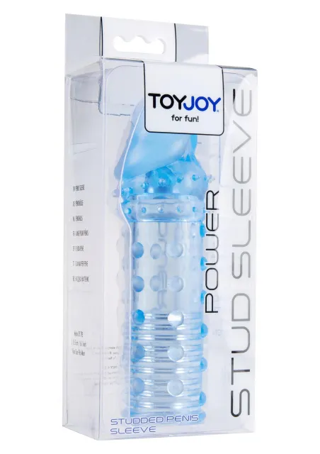Насадка на пенис ToyJoy Power Stud Sleeve, 15.5 см (голубой)