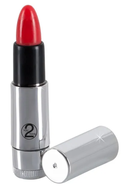 Вібратор для клітора Kiss Me Lipstick Vibe, 8,7 см (сріблястий)