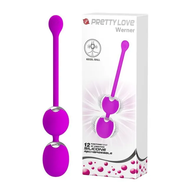 Вагінальні кульки Pretty Love Werner Kegel Ball, 20.5 см (фіолетовий)