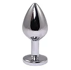 Анальная пробка Fantasy Silver Butt Plug Diamond S, 7 см (розовый)