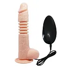 BAILE Thunder Up Suction Base - Realistyczny wibrator, W kolorze cielistym, 22 cm
