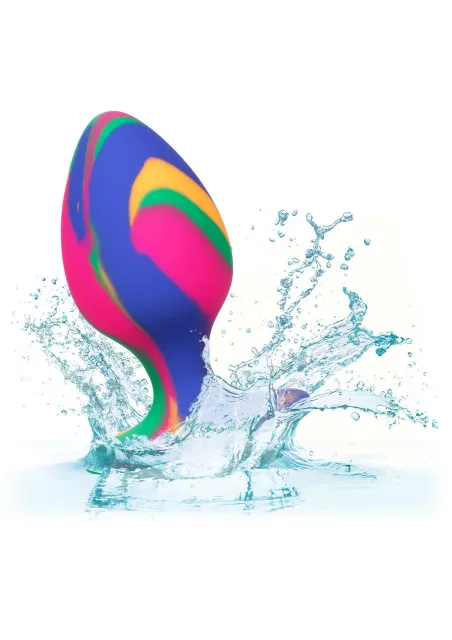 Анальная пробка Calexotics Tie-Dye Plug Medium, 7.5 см (мульти)
