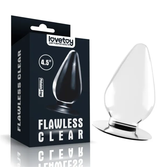 Анальная пробка Lovetoy Flawless Clear, 11,5 см (прозрачный)