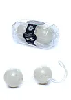 Boss Series Duo Balls - Kulki gejszy, Biały, 21 cm