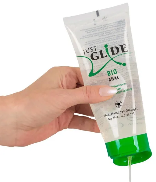 Just Glide Bio Anal - Lubrykant analny na bazie wody, Bez smaku, 200 ml