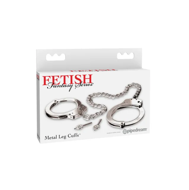 Наручники на ноги Pipedream Fetish Fantasy Series Metal Leg Cuffs, 45 см (серебристый)
