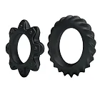 Набор эрекционных колец LyBaile Ring Flowering, 2 шт (черный)