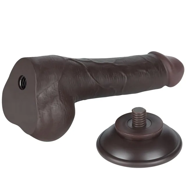Фалоімітатор Lovetoy Sliding-Skin Dual Layer Dong 7.5'', 19.5 см (чорний)