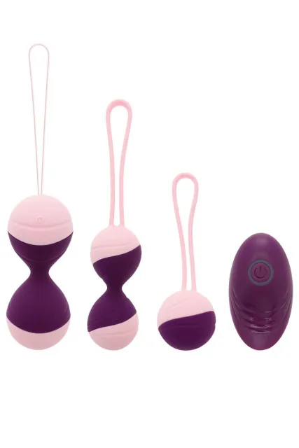 Набір вагінальних кульок Pleasures Premium Kegel Collection, 3 шт (фіолетовий)