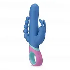 Вібратор кролик PMV20 Vice Double Vibrator, 23 см (синій)