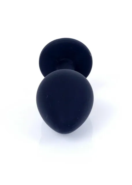 Силиконовая анальная пробка с кристаллом Boss Silikon Jewellery, 8 см (розовый)