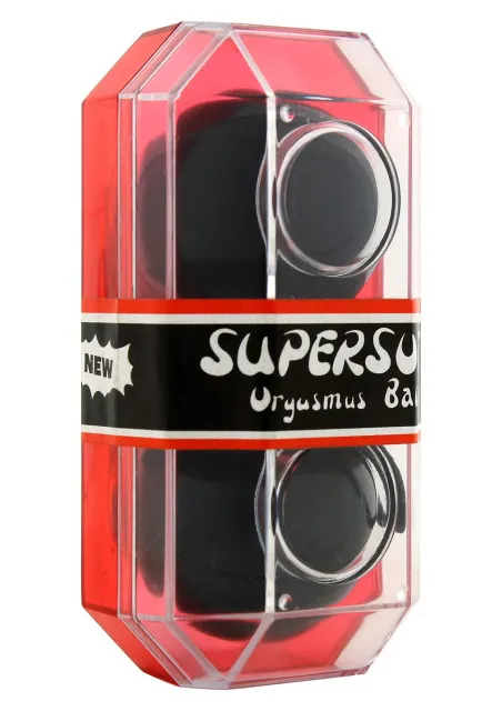 Вагінальні кульки Supersoft, 3,5 см (чорний)