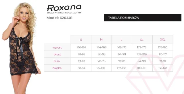 Комплект белья Roxana 6204, XXL (черный)