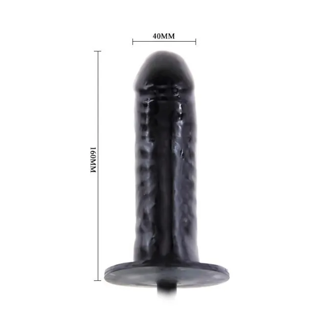 Анальний вібратор Baile Bigger Joy Inflatable Penis, 16 см (чорний)