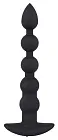 Black Velvets Rechargeable Beads - Wibrujące koraliki kulki analne, Czarny, 21 cm