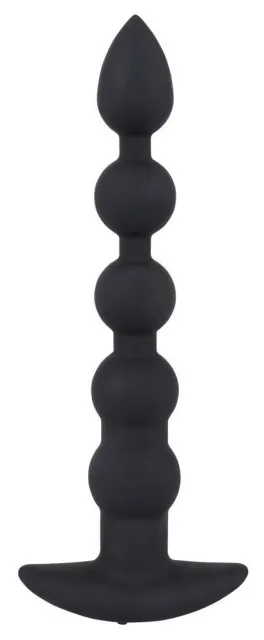 Анальная цепочка с вибрацией Black Velvets Rechargeable Beads, 21 см (черный)