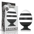 Анальная пробка LoveToy X-Missioner, 14 см (черно-белый)