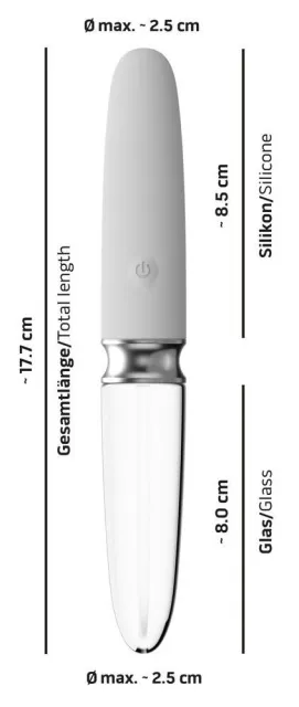 Liaison Straight LED - Wibrator, Biały, 17, 7 cm