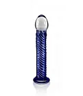 Фаллоимитатор LoveToy Glass Romance, 17 см (синий)