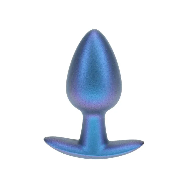 Анальная пробка Ouch! Smooth Anal Plug Metallic M, 7.9 см (синий)