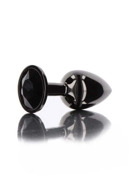 Taboom Butt Plug With Diamond Jewel M - Korek analny, Czarny, 8.2 cm, M
