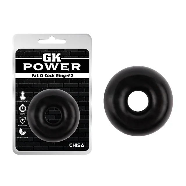 Эрекционное кольцо GK Power Fat O Cock Ring No.2 (черный)