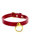 Taboom O-Ring Collar - BDSM obroża, Czerwony, 39 cm