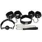BDSM набор Erospace Wild Play C11, 5 шт (черный)
