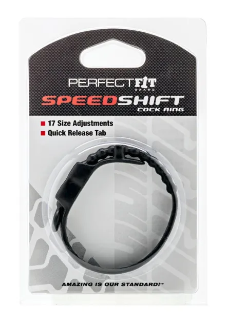 Эрекционное кольцо Perfect Fit Speed Shift Black (черный)