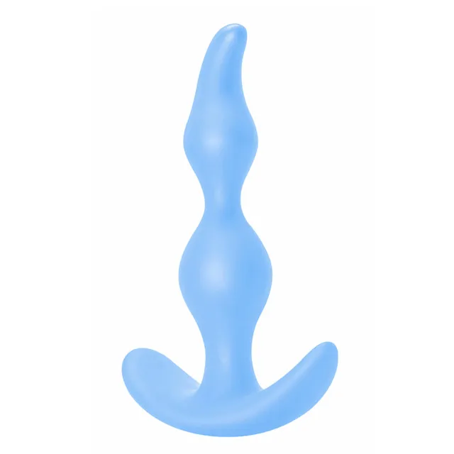 Анальная пробка Lola Games Bent Anal Plug, 13 см (голубой)
