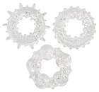 Набір ерекційних кілець Stardust Rings, 3 шт (прозорий)