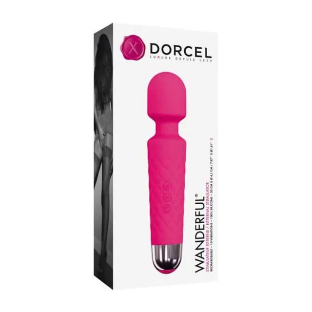 Вібромасажер Dorcel Wand Wanderful, 20 см (рожевий)