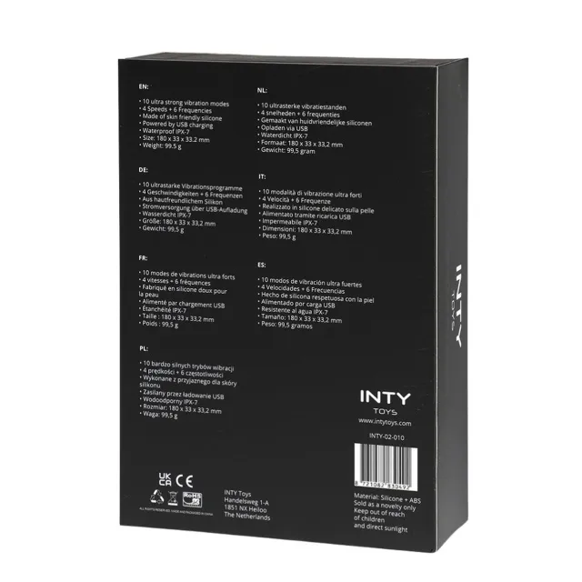 Вібратор Inty Toys Blush, 18 см (рожевий)