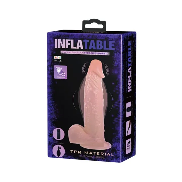 Надувний вібратор Baile Inflatable Dong Vibration, 19 см (тілесний)