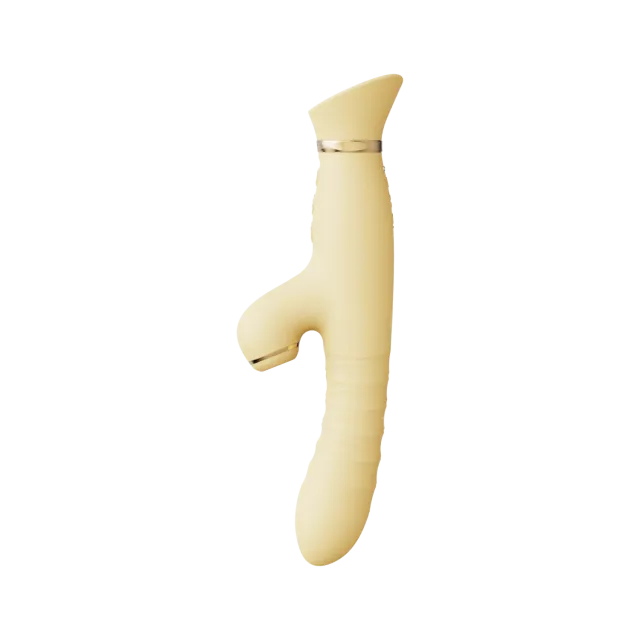 Вібратор Zalo Rose Thruster Lemon Yellow, 25 см (жовтий)