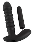 Анальная пробка с вибрацией Black Velvets, 17 см (черный)